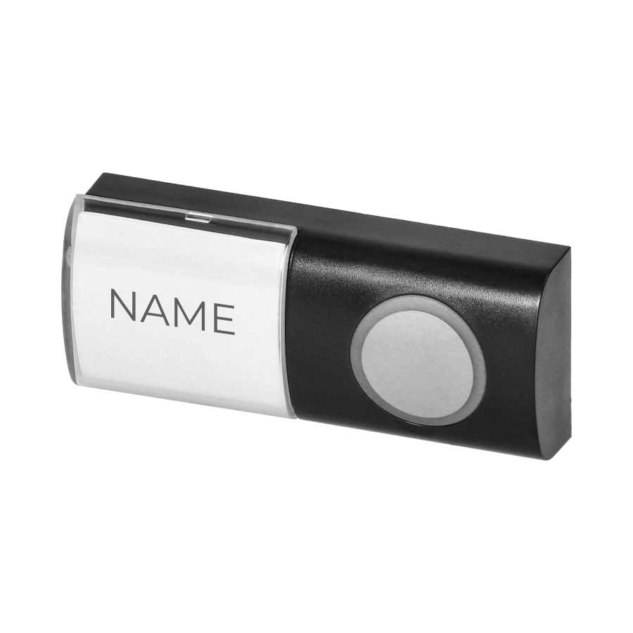 Doorbell button, battery-powered, for wireless doorbells, FALANTE series