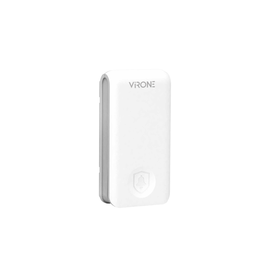 Wireless, battery-free push-button for the extension of PRESSO doorbell sets