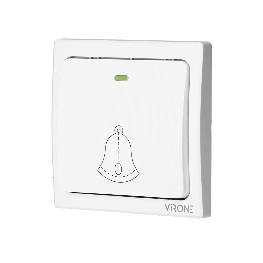 Wireless and battery-free button for the extension of WAYO AC doorbell