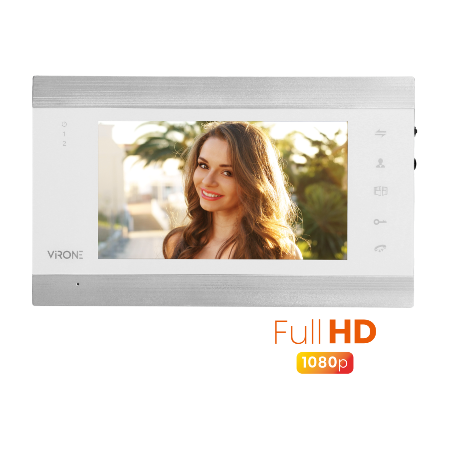  7" color video monitor with free phone application for managing internal and external communication, video and image...