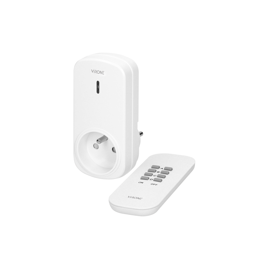 Wireless socket with remote control, 1+1