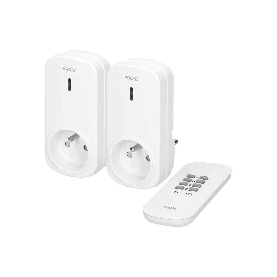 Set of wireless sockets with remote control, 2+1