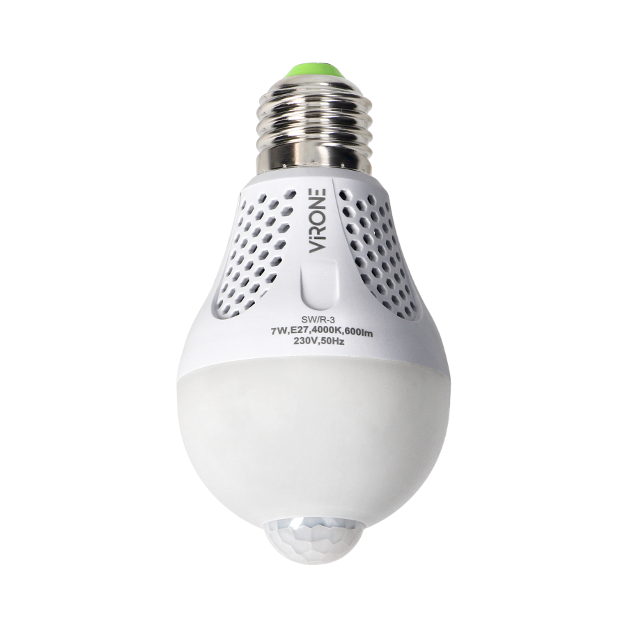 NAMIB LED bulb with PIR 7W A60, 600lm, 4000K