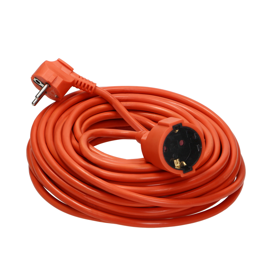 Garden extension cord with 1 Schuko socket, PVC 3x1.5mm², 25m long