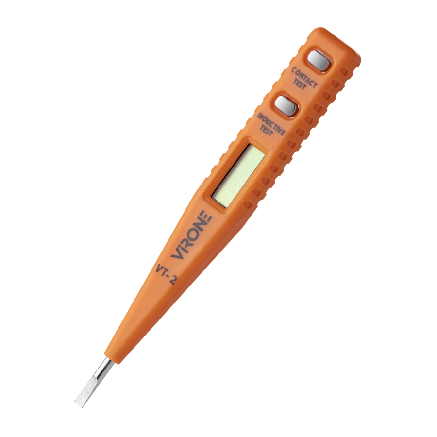 5-in-1 electronic voltage tester, orange