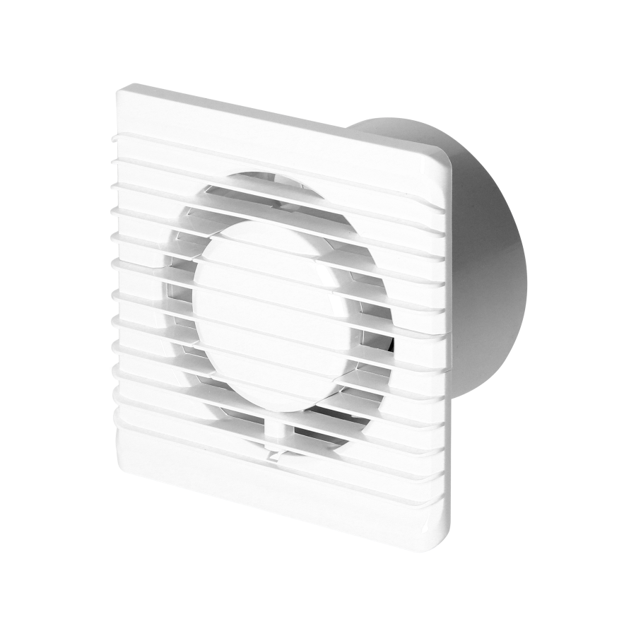 Bathroom fan 100mm, wall-mounted, silent operation - standard