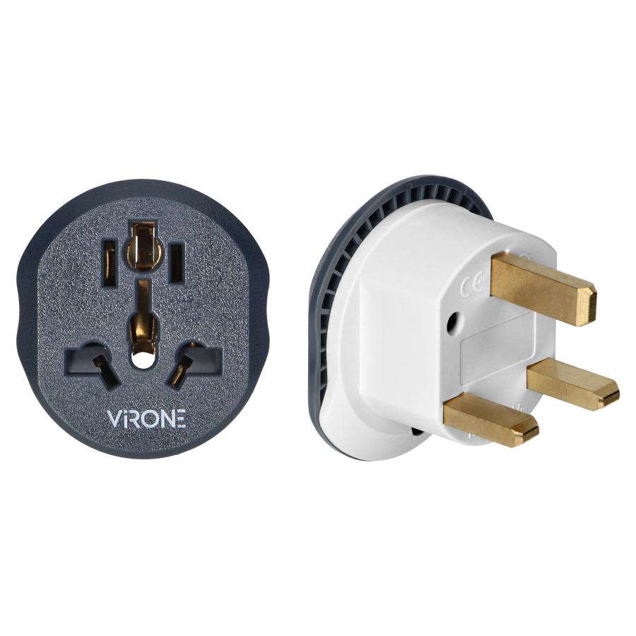 Travel adapter - Go to UK, 230V/13A universal socket, british plug (type G)