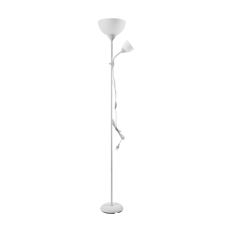 URLAR floor lamp, 175 cm, E27 max 40W, E14 max 25W, white