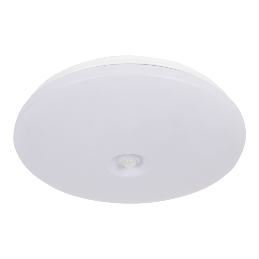 ASTERIA ceiling light with PIR motion sensor, 2xE27, max. 2x60W, IP44, white