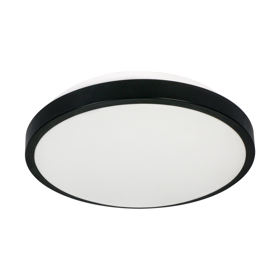 SELENE ceiling light with microwave motion sensor, 2xE27, max. 2x60W, IP54, black