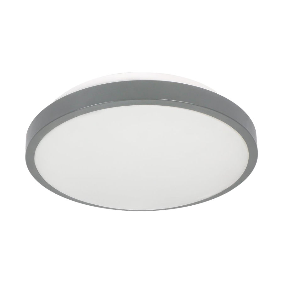 SELENE ceiling light with microwave motion sensor, 2xE27, max. 2x60W, IP54, grey