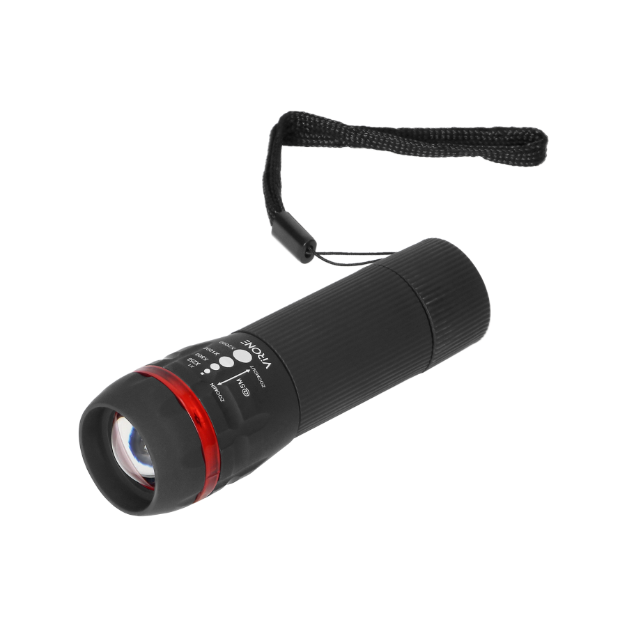 LED flashlight 1W with zoom, 60lm, 3xAAA