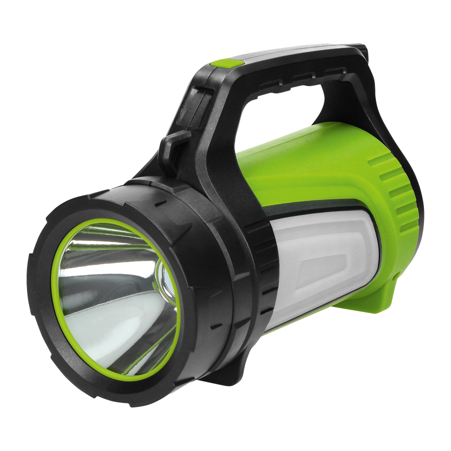 Rechargeable LED flashlight - searchlight 10W, 1000lm, 4000mAh, power bank, battery indicator