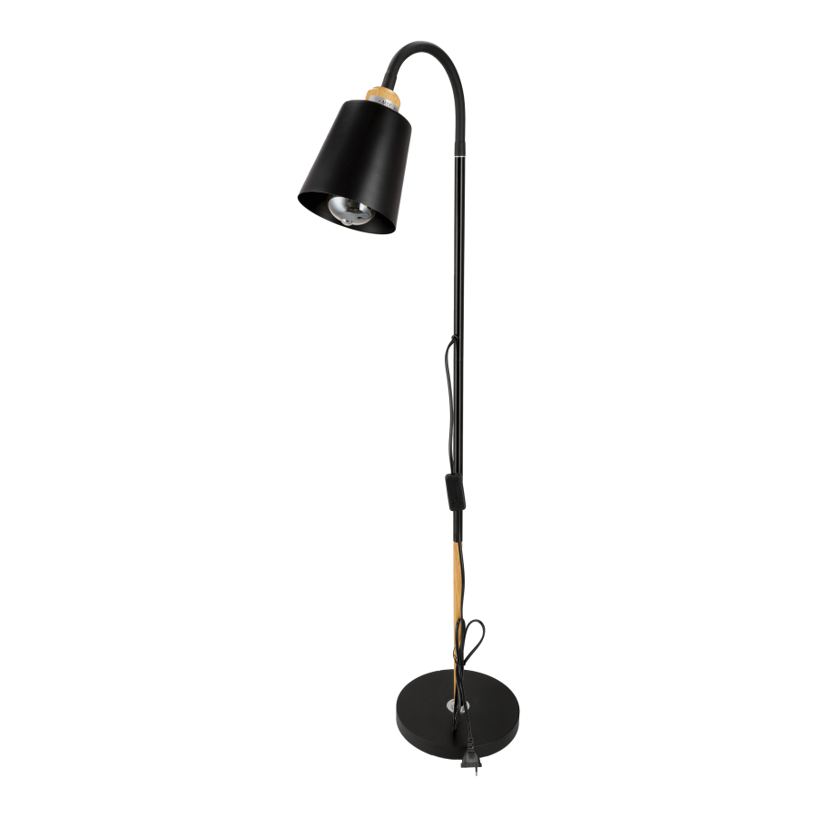 GRACE floor lamp, 154 cm,  E27, max. 30W, black